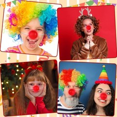 72 Pcs Light-Up Red Clown Noses – Circus Costume Accessories, Party Supplies, Co