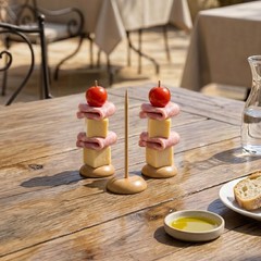 Restaurantware 1.5inch Bamboo Pedestal Skewers Perfect for Serving Appetizers…