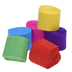 Wood Pulp Crepe Paper Roll Assorted Color for Festival Party Ceiling Decorations