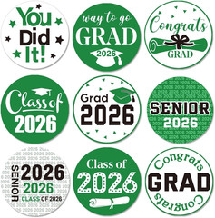 504Pcs Class of 2026 Graduation Stickers Congrats Grad Party Favor Candy Labels