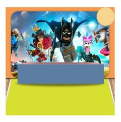LEGO Square Backdrop 80x 60 inch Birthday Party Decoration Supplies