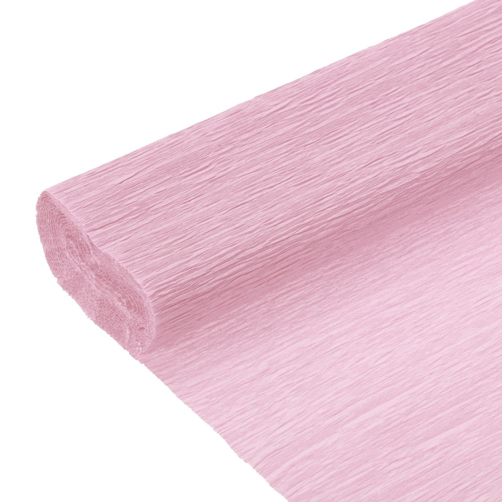 Crepe Paper Roll 8.2ft Long 98 Inch Wide for Decoration, Light Pink