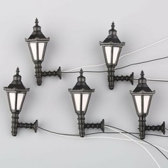 10pcs Model Railway Scenery LED Lamppost Lamps Wall Lights For G Scale 1:25