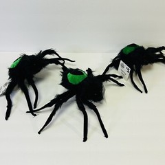 Spider Halloween Table Top Decor Plush Spooky Scary Fun Bendable Limbs 3 Pack