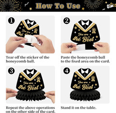 Party Spot！2026 Graduation Party Decorations-Class of 2026 Backdrop,Gold and Bla