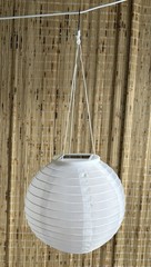 Red, White & Blue LED Vinyl Lanterns, Chinese / Japanese Hanging Paper Good Cond
