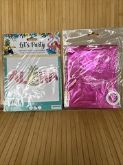 2 LUAU Beach Hawaiian Pineapple Party Decoration ALOHA Mylar Ballon BANNER