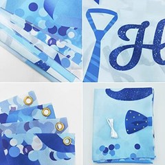 JOZON Backdrop Banner for Happy Fathers Day 70 x 43 Inch Large Size Banner for