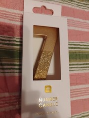 Talking Tables Birthday Candle #7 Gold