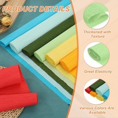 2-Pack Light Green Crepe Paper Roll 7.9ft Long 20 Inch Wide for Party