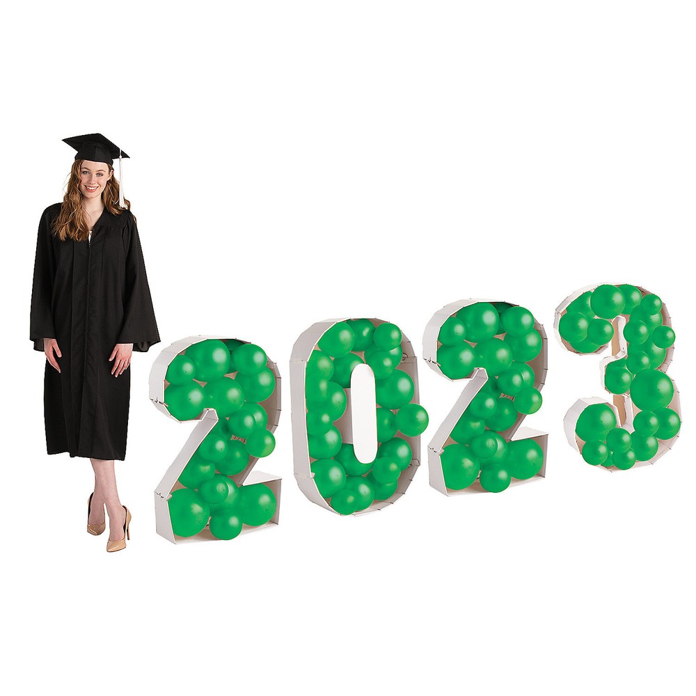 2022 Stand-Up Mosaic Kit with Green Balloons, Graduation, Party Decor, 148 Piece