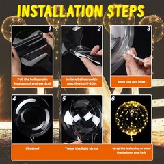 10/20/30/40/50 Pack LED Light Up BoBo Balloons Wedding Birthday Party Decoration