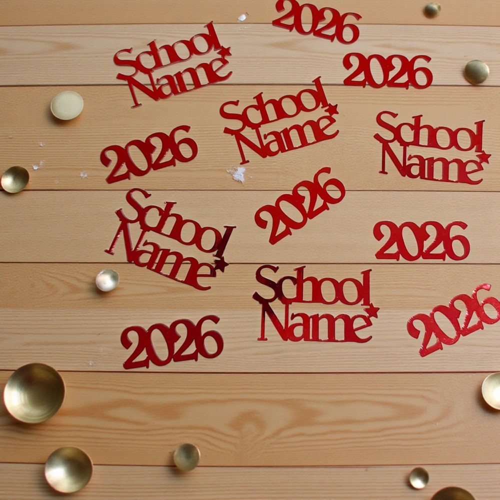 25 x Pieces Personalised Prom Decor, Table Scatter, Prom 2026, School Name