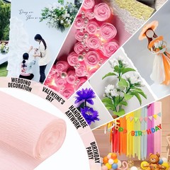 3 PCS Azure Blue Crepe Paper Rolls 17×98 Inch Heavy Duty Papel Crepe Flowers