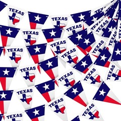 100ft Texas Flag Banner, 120 Pcs USA Texas Mini Lone Star String Flag Red Whi…