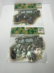 Army Camouflage Party Lot 5 Tablecloths, Centerpiece & 2 Mobiles Military Theme