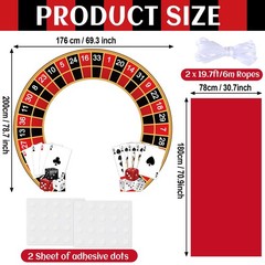 Casino Party Decorations Casino Night Roulette Wheel Photo Prop Backdrop with…