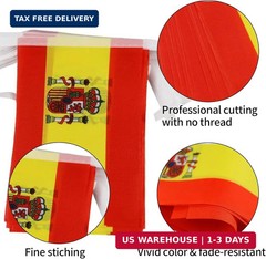 Spain Flag Spanish Flag, Small String Spain Flags Mini Spanish Flags Banner, Use