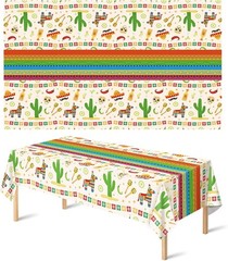 Stylish Mexican Theme Table Decorations – 2 Water-Resistant Cinco De Mayo Cloths