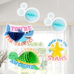 46″ Under the Sea Honeycomb Ceiling Decorations – 5 Pc