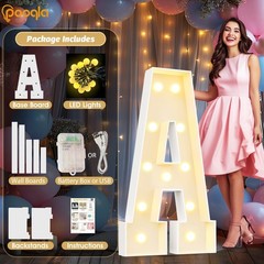 Pooqla 4 Ft Marquee Light Up Letters Marquee Letter Lights 4 Feet Tall Giant