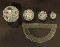 Silver Disco Mirror Ball Hanging Party Decor Wedding Birthday DJ Various Sizes