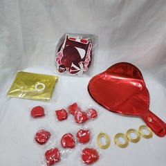 Valentines Day Balloons Tassel Garland Banner Party Supplies Decorations Set,Red