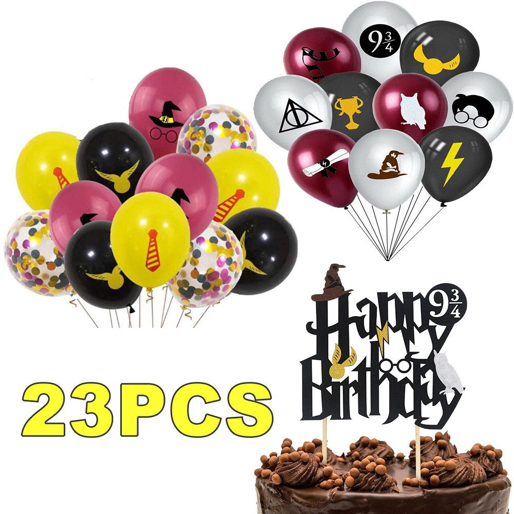 Harry Potter Birthday Decorations 23pcs Wizard Theme Party Supplies Balloon Cake