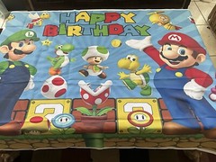 Super Mario And Princess Peach Happy Birthday Banners With Party Supplies