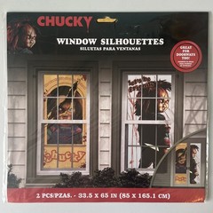 Child’s Play Chucky Window Silhouettes Door Covers Halloween Horror Scene New