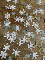 100PCS Snow in Love Bridal Shower Bachelorette Party Table Scatter,Diamond Ring