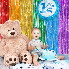 Rainbow Foil Fringe Curtains – 2 Pack Tinsel Backdrop for Parties & Events