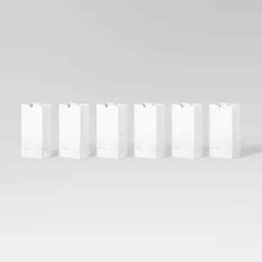 New Sun Squad Indoor/Outdoor Luminary Bags White Reusable Resin 6pk