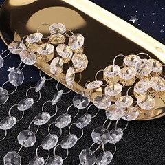 16.5 Feet Hanging Clear 14mm Daimond Acrylic Crystal Garland for Manzanita