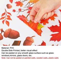 Whaline 6 Sheets Fall Maple Leaves Window Clings Thanksgiving Watercolor…