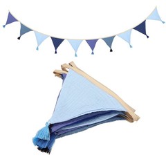3.1m/10.2ft Fabric Pennant Banner, Pennant Banner Flags, Blue