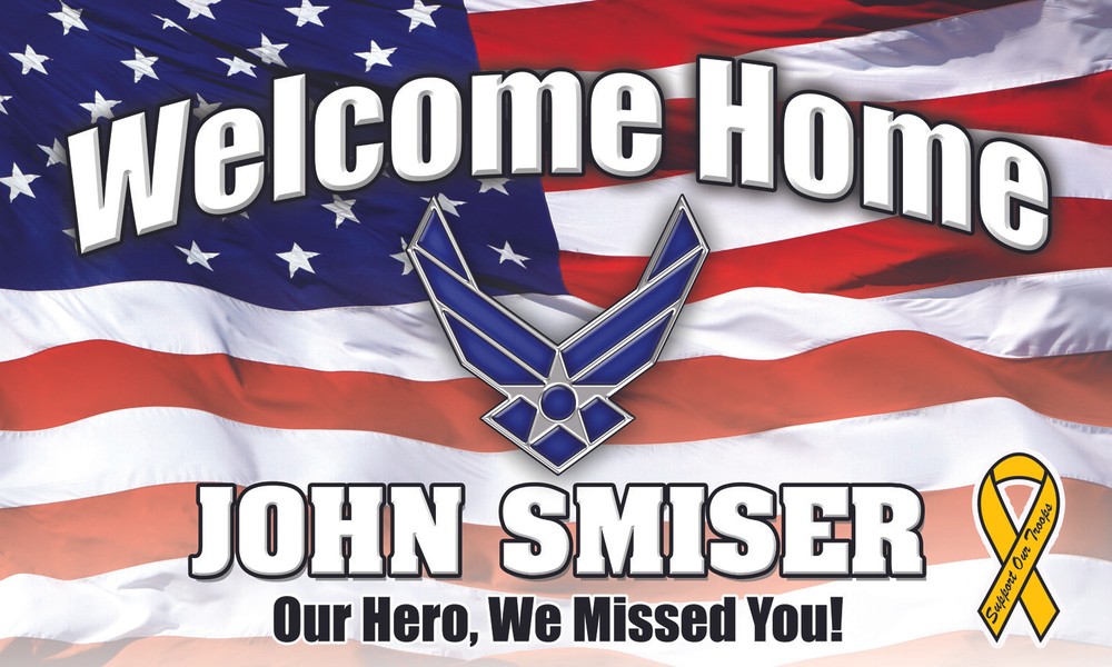 3’x5′ – Air Force Military Welcome Home Banner – Personalized