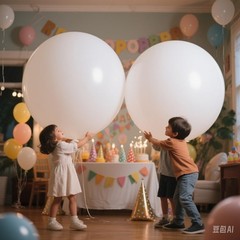 2 Pack Giant 72 Inch White Balloons for Party Decorations Extra Large Latex B…