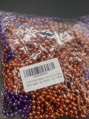 JULBEAR Bulk Halloween Beads Necklaces, 60 Pcs Mardi Gras Black Orange Purple