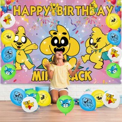 Mikecrack Party Supplies Party Decor Set Plates Balloons Cake Toppers Banner