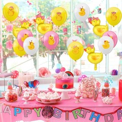40 Pcs Duck Balloon Duck Themed Party Decorations 12 Inch Foil Balloons Blue …