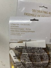 40TH HAPPY BIRTHDAY DECORATING KIT HANGING FANS SWIRLS GOLD Lot Of 2