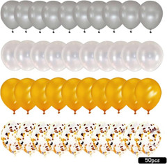 66 Pieces Welcome Back Balloon Banner Decorations Kit with Gold Welcome Back and