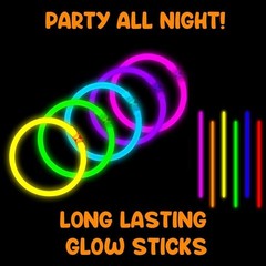 Glow Sticks Party Supplies – Neon Glow Bracelets & Necklaces, Pack of 100