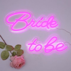 US-LED Neon Sign Bride to be Integrative Sign 6.53X15.63+5.39X11.97 in