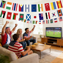 VELIFFCO 50 Different Countries Flags String 1 Pack, 50