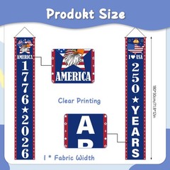 America 250 Decorations Door Banner 2 Pcs 250th Anniversary Decorations Patr…