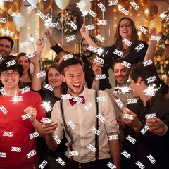 Silver 2026 Confetti Graduation Glitter Grad Table Scatters Class Party