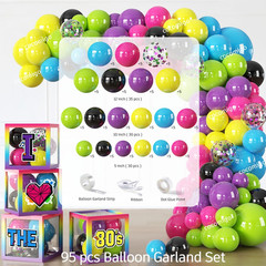 277Pcs 80S Party Decorations Serves 25, All-In-One Set with Back to the 80’S Bac