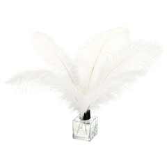 100 Pcs Natural Black / White Ostrich Feathers for Wedding White